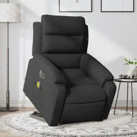 Electric massage chair reclining elevable fabric black by , Armchairs - Ref: Foro24-3205018, Price: 393,38 €, Discount: %