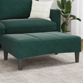 Reposapiés de terciopelo verde oscuro 77x55x31 cm de , Otomanas - Ref: Foro24-4007377, Precio: 67,28 €, Descuento: %