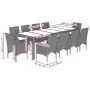 Set comedor jardín 11 pzas con cojines ratán PE vidrio marrón de , Conjuntos de jardín - Ref: Foro24-3278590, Precio: 847,05 ...