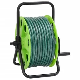 Standing hose reel with set green PVC fittings 0.75" 20 m by , Garden hose holder - Ref: Foro24-3281520, Price: 55,02 €, Disc...