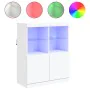 Aparador con luces LED blanco 81x37x100 cm de , Aparadores - Ref: Foro24-836672, Precio: 115,69 €, Descuento: %