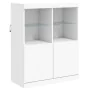 Aparador con luces LED blanco 81x37x100 cm de , Aparadores - Ref: Foro24-836672, Precio: 115,69 €, Descuento: %