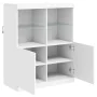 Aparador con luces LED blanco 81x37x100 cm de , Aparadores - Ref: Foro24-836672, Precio: 115,69 €, Descuento: %