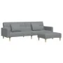 2-seater sofa bed with light gray fabric stool by , Sofas - Ref: Foro24-3258106, Price: 340,81 €, Discount: %