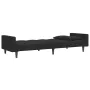 Sofá cama de 2 plazas con taburete terciopelo negro de , Sofás - Ref: Foro24-3258119, Precio: 328,30 €, Descuento: %