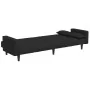 Sofá cama de 2 plazas con taburete tela negro de , Sofás - Ref: Foro24-3258125, Precio: 337,54 €, Descuento: %