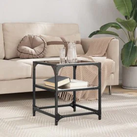 Mesa de centro con superficie de vidrio acero negro 40x40x45 cm de , Mesas de centro - Ref: Foro24-846004, Precio: 34,94 €, D...