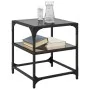 Mesa de centro con superficie de vidrio acero negro 40x40x45 cm de , Mesas de centro - Ref: Foro24-846004, Precio: 34,94 €, D...