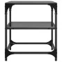 Mesa de centro con superficie de vidrio acero negro 40x40x45 cm de , Mesas de centro - Ref: Foro24-846004, Precio: 34,94 €, D...