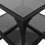 Mesa de centro con superficie de vidrio acero negro 40x40x45 cm de , Mesas de centro - Ref: Foro24-846004, Precio: 34,94 €, D...