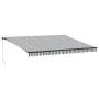 Manual retractable awning LED light anthracite and white 450x350 cm by , Awnings - Ref: Foro24-3215813, Price: 456,12 €, Disc...