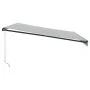 Manual retractable awning LED light anthracite and white 450x350 cm by , Awnings - Ref: Foro24-3215813, Price: 456,12 €, Disc...