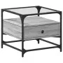 Sonoma Couchtisch aus grauem Stahl mit Glasplatte 50x50x45 cm von , Couchtisch - Ref: Foro24-846052, Preis: 69,99 €, Rabatt: %