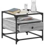 Sonoma Couchtisch aus grauem Stahl mit Glasplatte 50x50x45 cm von , Couchtisch - Ref: Foro24-846052, Preis: 69,99 €, Rabatt: %