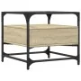 Mesa de centro tapa de vidrio acero roble Sonoma 50x50x45 cm de , Mesas de centro - Ref: Foro24-846050, Precio: 60,26 €, Desc...