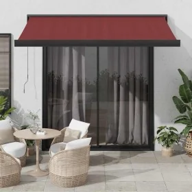 Toldo retráctil automático burdeos 350x250 cm de , Toldos - Ref: Foro24-3215329, Precio: 632,91 €, Descuento: %