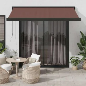 Toldo retráctil automático marrón 350x250 cm de , Toldos - Ref: Foro24-3215734, Precio: 632,66 €, Descuento: %