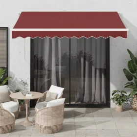 Toldo retráctil automático con luces LED burdeos 300x250 cm de , Toldos - Ref: Foro24-3214971, Precio: 467,94 €, Descuento: %