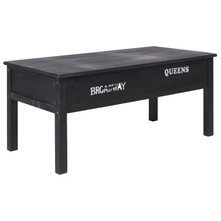 Black wooden coffee table 100x50x45 cm by , Coffee table - Ref: Foro24-284141, Price: 154,48 €, Discount: %