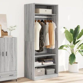 Armario de madera de ingeniería gris Sonoma 80x50x200 cm de , Armarios roperos - Ref: Foro24-3307698, Precio: 133,85 €, Descu...