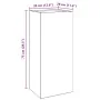 Jardinera acero blanco 32x29x75 cm de , Maceteros y jardineras - Ref: Foro24-841572, Precio: 60,72 €, Descuento: %