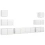 Set de mueble para TV de 8 piezas madera contrachapada blanco de , Muebles TV - Ref: Foro24-3078714, Precio: 224,47 €, Descue...