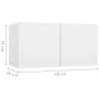Set de mueble para TV de 8 piezas madera contrachapada blanco de , Muebles TV - Ref: Foro24-3078714, Precio: 224,47 €, Descue...