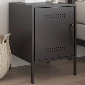 Nachttisch aus schwarzem Stahl 36x39x50,5 cm von , Nachttische - Ref: Foro24-842910, Preis: 52,19 €, Rabatt: %