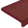 Alfombras de peldaños de escalera 15 uds rojo mate 65x21x4 cm de , Alfombrillas para escalones - Ref: Foro24-326199, Precio: ...