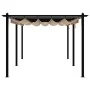 Cenador de jardín con techo retráctil taupe 3x6 m de , Carpas y cenadores - Ref: Foro24-3217063, Precio: 711,03 €, Descuento: %