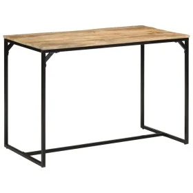 Mesa de comedor madera maciza de mango rugosa 110x55x75 cm de , Mesas de cocina y de comedor - Ref: Foro24-374078, Precio: 12...