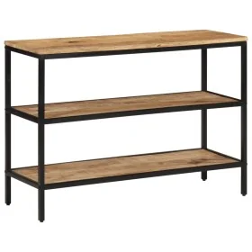 Mesa consola madera maciza de mango rugosa 100x35x70 cm de , Mesas auxiliares - Ref: Foro24-374073, Precio: 119,94 €, Descuen...