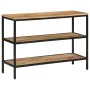 Mesa consola madera maciza de mango rugosa 100x35x70 cm de , Mesas auxiliares - Ref: Foro24-374073, Precio: 119,94 €, Descuen...