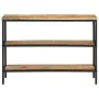 Mesa consola madera maciza de mango rugosa 100x35x70 cm de , Mesas auxiliares - Ref: Foro24-374073, Precio: 119,94 €, Descuen...