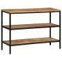 Mesa consola madera maciza de mango rugosa 100x35x70 cm de , Mesas auxiliares - Ref: Foro24-374073, Precio: 119,94 €, Descuen...