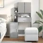 Tocador con mueble gris hormigón 80x35x132 cm de , Tocadores para dormitorios - Ref: Foro24-848237, Precio: 113,80 €, Descuen...
