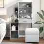 Tocador con mueble gris hormigón 80x35x132 cm de , Tocadores para dormitorios - Ref: Foro24-848237, Precio: 113,80 €, Descuen...