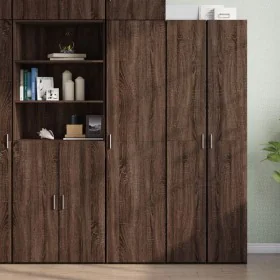 Aparador de madera de ingeniería marrón roble 45x42,5x185 cm de , Aparadores - Ref: Foro24-3281412, Precio: 162,56 €, Descuen...