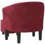 Armchair with stool red red velvet by , Armchairs - Ref: Foro24-356483, Price: 169,48 €, Discount: %