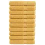 Toallas premium SOLUND 10 unidades dorado 100x200 cm 600 gsm de , Toallas - Ref: Foro24-137295, Precio: 245,46 €, Descuento: %