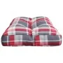 Cojín para sofá de palets tela a cuadros rojo 70x40x12 cm de , Cojines para sillas y sofás - Ref: Foro24-360592, Precio: 20,7...