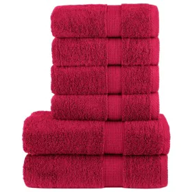 Juego de toallas premium SOLUND 6 unidades rojo 600 gsm de , Toallas - Ref: Foro24-137564, Precio: 47,06 €, Descuento: %