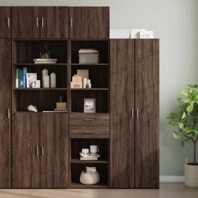Narrow engineered wood cabinet brown oak 50x42.5x225 cm by , Sideboards - Ref: Foro24-3281314, Price: 177,75 €, Discount: %