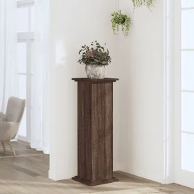 Brown oak engineered wood plant stands 33x33x100 cm by , Pot stands - Ref: Foro24-852984, Price: 69,61 €, Discount: %