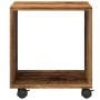 Armario con ruedas madera ingeniería envejecida 37x33x42,5 cm de , Mesas auxiliares - Ref: Foro24-853135, Precio: 30,75 €, De...