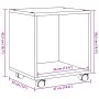 Armario con ruedas madera ingeniería envejecida 37x33x42,5 cm de , Mesas auxiliares - Ref: Foro24-853135, Precio: 30,75 €, De...