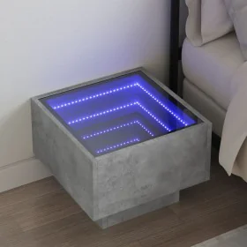 Nachttisch mit Infinity LED grauer Beton 40x40x30 cm von , Nachttische - Ref: Foro24-3284066, Preis: 82,05 €, Rabatt: %