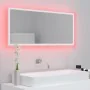 Espejo de baño LED acrílico blanco 100x8,5x37 cm de vidaXL, Tocadores de baño - Ref: Foro24-804940, Precio: 62,28 €, Descuent...