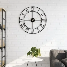 Reloj de pared de hierro negro Ø50 cm de , Relojes de pared - Ref: Foro24-4008411, Precio: 60,46 €, Descuento: %