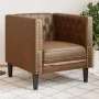 Sillón de piel de ante sintético marrón de , Sofás - Ref: Foro24-372658, Precio: 178,70 €, Descuento: %